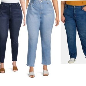 3pr Women's Skinny Jeans - Dark Blue, Light Blue, Medium Blue